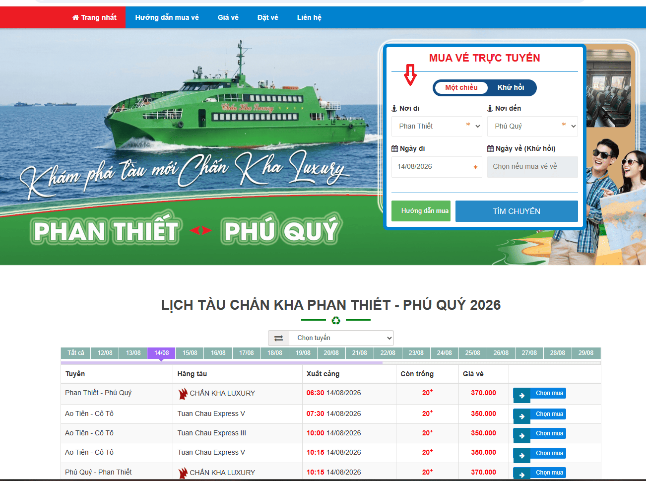 Cách đặt vé tàu Chấn Kha Phú Quý online tàu Luxury chỉ 3 bước